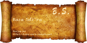 Baza Sára névjegykártya